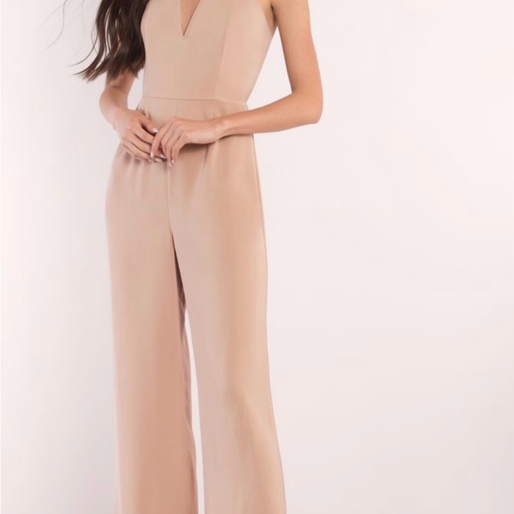 Elegant Tan Jumpsuit